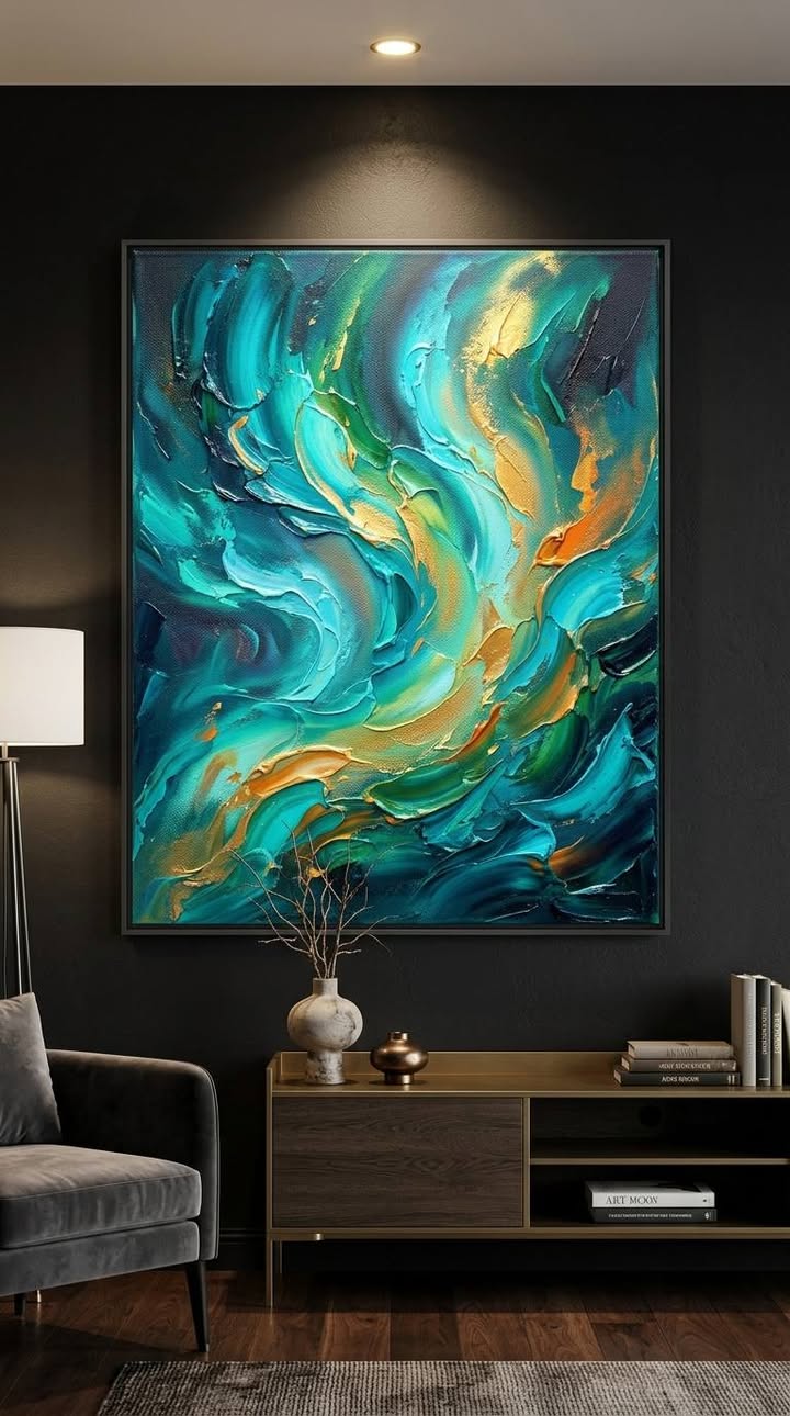 อัลบั้มรวมงานวาดสีน้ำมัน abstract โมเดิร์น หรูหรา